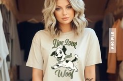 Live Love Woof T shirt Design