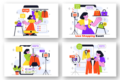 10 Influencer Live Shopping Illustration Product Image 3