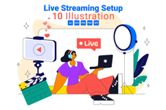 10 Live Streaming Setup Illustration Product Image 1