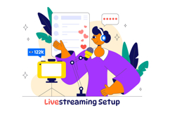 10 Live Streaming Setup Illustration Product Image 4