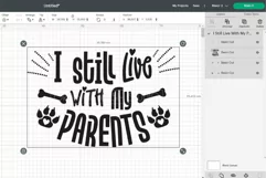 Live With My Parents Dog Bandana SVG Pet Design Cricut DIY