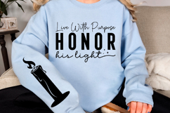 Live with purpose honor His light Sleeve Svg Design Product Image 2
