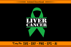 Liver Cancer Awareness Green Ribbon SVG File Product Image 1