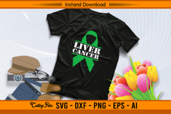 Liver Cancer Awareness Green Ribbon SVG File Product Image 2