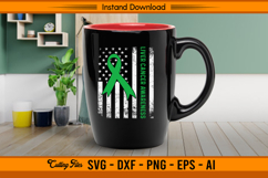 Liver Cancer Awareness Flag Green Ribbon SVG File Product Image 3