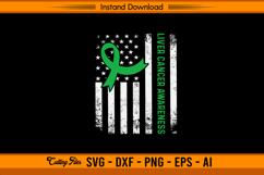 Liver Cancer Awareness Ribbon Flag SVG Design File Product Image 1