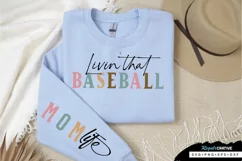 Livin' That Baseball Sleeve SVG, Mother's Day SVG Design Product Image 2