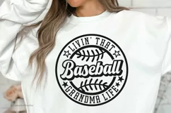 Livin' That Baseball Grandma Life Svg, Baseball Svg Cut File Product Image 1