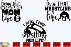 Livin' That Wrestling Mom Life SVG | Wrestling SVG | Sport Product Image 3