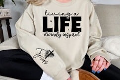 Living a life divinely inspired Sleeve SVG Design Product Image 2