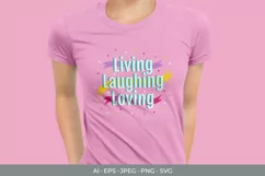 Living Laughing Loving SVG Product Image 1