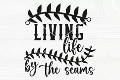 Living Life By The Seams SVG, Baseball Svg, Png Product Image 2