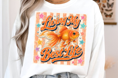 Living My Best Life Goldfish PNG Product Image 2