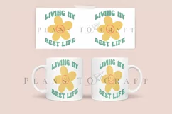 living my best live groovy quotes coffee glass wrap svg glass mug svg presized for 11oz and 15oz glass ready to cut and sublimation files