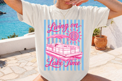Living On Lake Time Png, Striped Lake Life Png Product Image 2
