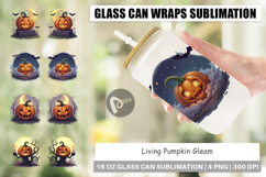 Glass Can Halloween Pumpkin Gleam Product Image 1