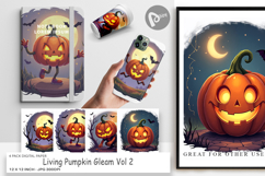 Digital Paper Halloween Pumpkin Gleam Product Image 1