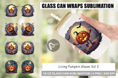 Glass Can Halloween Pumpkin Gleam Product Image 1
