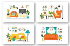10 Living Room Illustration Product Image 3