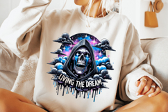 Living The Dream PNG, Funny Skeleton PNG, Sarcastic PNG Product Image 2