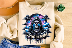 Living The Dream PNG, Funny Skeleton PNG, Sarcastic PNG Product Image 3