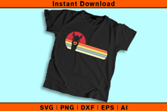 Retro Sunset Llama SVG Vintage Animal Clipart Design File Product Image 2