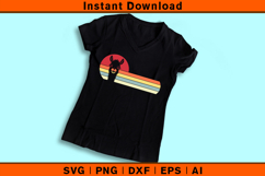 Retro Sunset Llama SVG Vintage Animal Clipart Design File Product Image 3