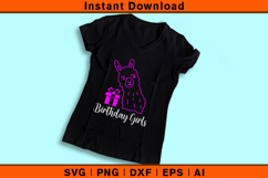 Birthday Girls Llama SVG Cute Party Gift Design for Cricut Product Image 3