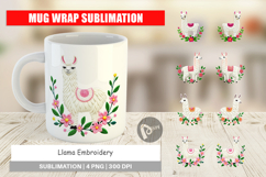 Mug Wrap Llama Embroidery Product Image 1