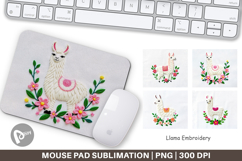 Mouse Pad Llama Embroidery Product Image 1