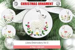 Ornament Llama Embroidery Product Image 1