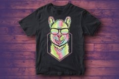 Llama funny colorful wearing a eyeglasses Product Image 2