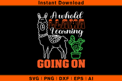 A Whole Llama Learning SVG Funny Teacher School Design Product Image 1