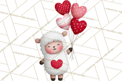 Llama Valentine PNG, Alpaca Love Art, Heart Shack Clipart Product Image 5