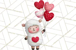 Llama Valentine PNG, Alpaca Love Art, Heart Shack Clipart Product Image 5