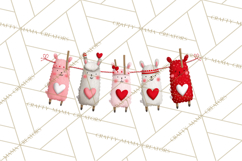 Llama Valentine PNG, Alpaca Love Art, Heart Shack Clipart Product Image 2