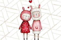 Llama Valentine PNG, Alpaca Love Art, Heart Shack Clipart Product Image 4
