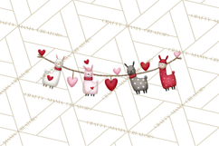 Llama Valentine PNG, Alpaca Love Art, Heart Shack Clipart Product Image 3