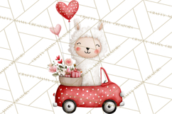 Llama Valentine PNG, Alpaca Love Art, Heart Shack Clipart Product Image 4
