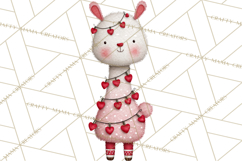 Llama Valentine PNG, Alpaca Love Art, Heart Shack Clipart Product Image 3