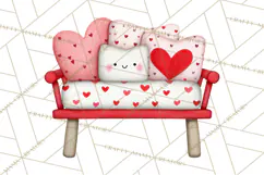 Llama Valentine PNG, Alpaca Love Art, Heart Shack Clipart Product Image 4