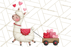 Llama Valentine PNG, Alpaca Love Art, Heart Shack Clipart Product Image 4