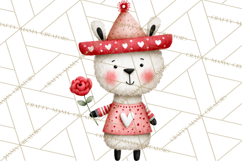 Llama Valentine PNG, Alpaca Love Art, Heart Shack Clipart Product Image 3