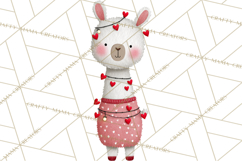 Llama Valentine PNG, Alpaca Love Art, Heart Shack Clipart Product Image 4