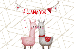 Llama Valentine PNG, Alpaca Love Art, Heart Shack Clipart Product Image 5