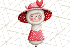 Llama Valentine PNG, Alpaca Love Art, Heart Shack Clipart Product Image 2