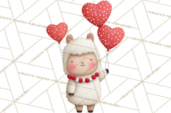 Llama Valentine PNG, Alpaca Love Art, Heart Shack Clipart Product Image 3