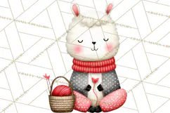 Llama Valentine PNG, Alpaca Love Art, Heart Shack Clipart Product Image 3