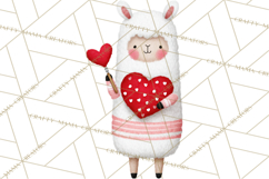 Llama Valentine PNG, Alpaca Love Art, Heart Shack Clipart Product Image 4