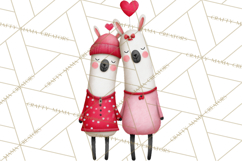 Llama Valentine PNG, Alpaca Love Art, Heart Shack Clipart Product Image 5